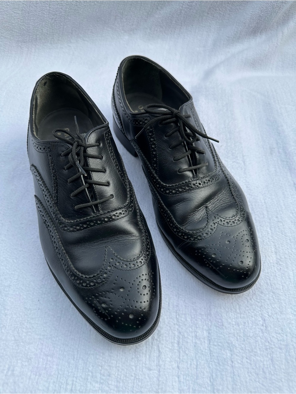 Oakton Classics Black Men's Wingtip Dress Shoes Size 11